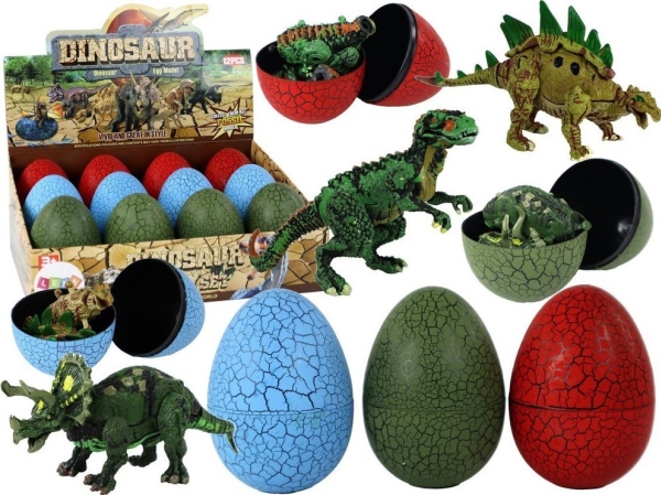 LeanToys figur ägg dinosaur 3 färger 9 cm