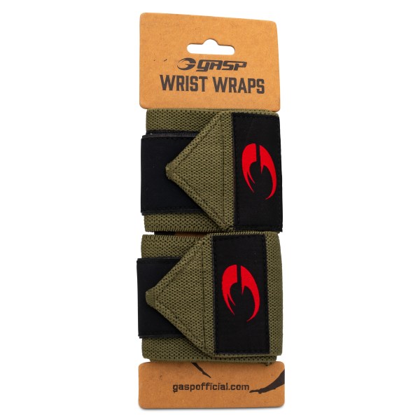 Gasp Hardcore Wrist Wraps 18 Inches, One Size , Green / Red