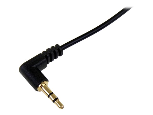 StarTech.com 6 ft Slim 3.5mm to Right Angle Stereo Audio Cable - M/M (MU6MMSRA) - Ljudkabel - mini-phone stereo 3.5 mm hane till mini-phone stereo 3.5 mm hane - 1.8 m - svart - högervinklad kontakt - för P/N: SV231DVGAU2A, SV431DVGAU2A