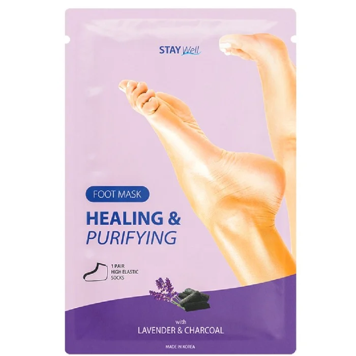 Stay Well Healing & Purifying Foot Mask Charcoal 1 pcs, bild 2