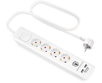 Andersson ELS 5.0 Grenuttag 4x uttag med brytare och två USB-portar - 1.5m