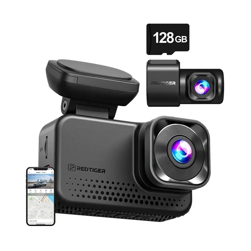 REDTIGER VC70 Wi-Fi 4K + 2,5K 128 GB bilkamera, bild 2