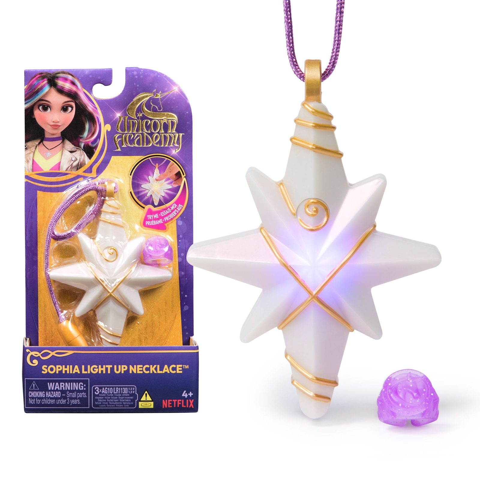 Unicorn Academy Sophia lysande halsband & ring