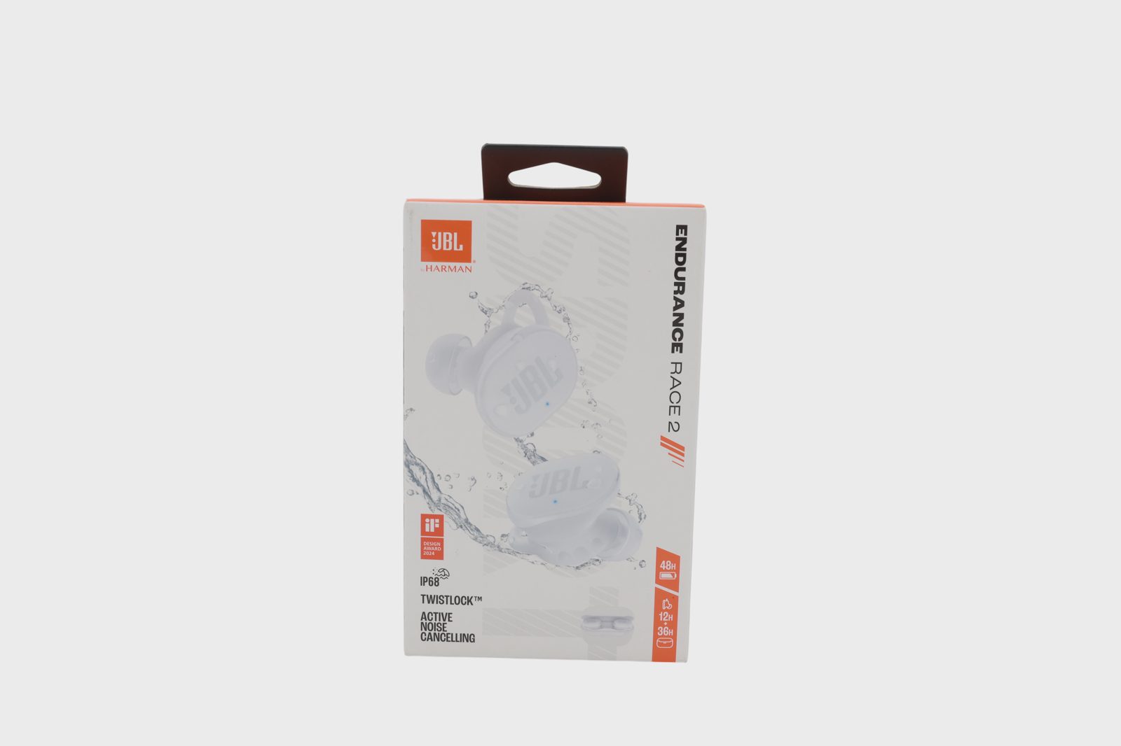 JBL Endurance Race 2 true wireless in-ear hörlurar (vit)