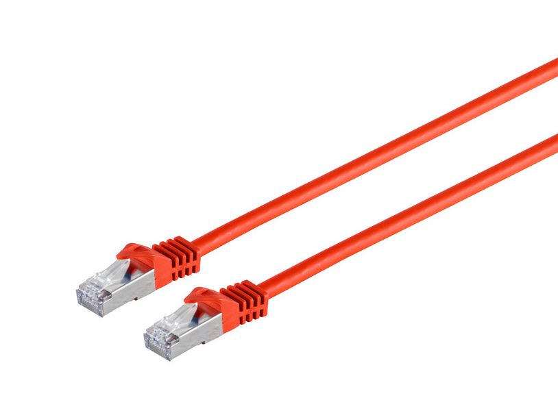 Nätverkskabel skärmad Cat7 S/FTP, MicroConnect, LSZH, 20 meter - Röd, bild 3