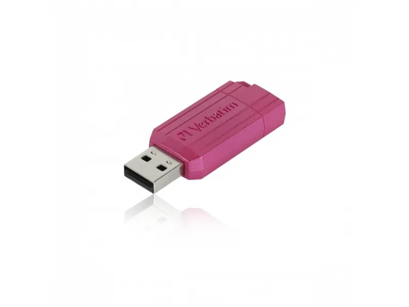Verbatim PinStripe, 128 GB, USB Type-A, 2.0, 12 MB/s, Friktionslager, Rosa