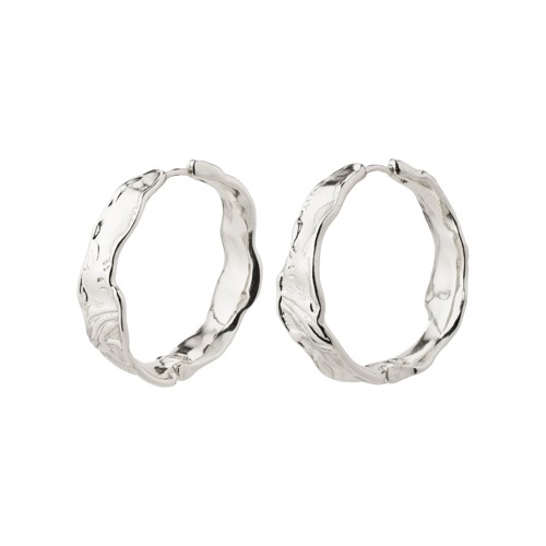 PILGRIM - JULITA Hoop Earrings - Silver-Plated - 30 mm