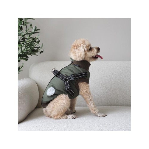 Nordic paws - Dogcoat Thor with harness 30cm - Green - XS