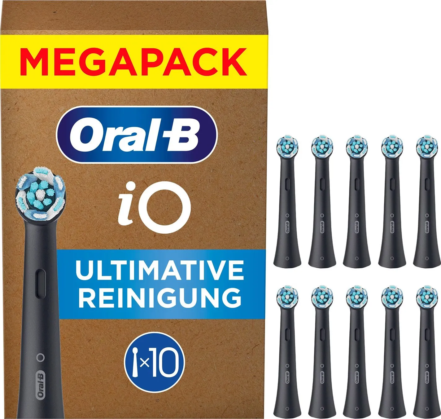 Oral-B iO Series Ultimate Clean tandborsthuvuden – svarta – 10-pack