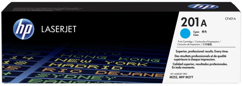 HP 201A, cyan toner cartridge