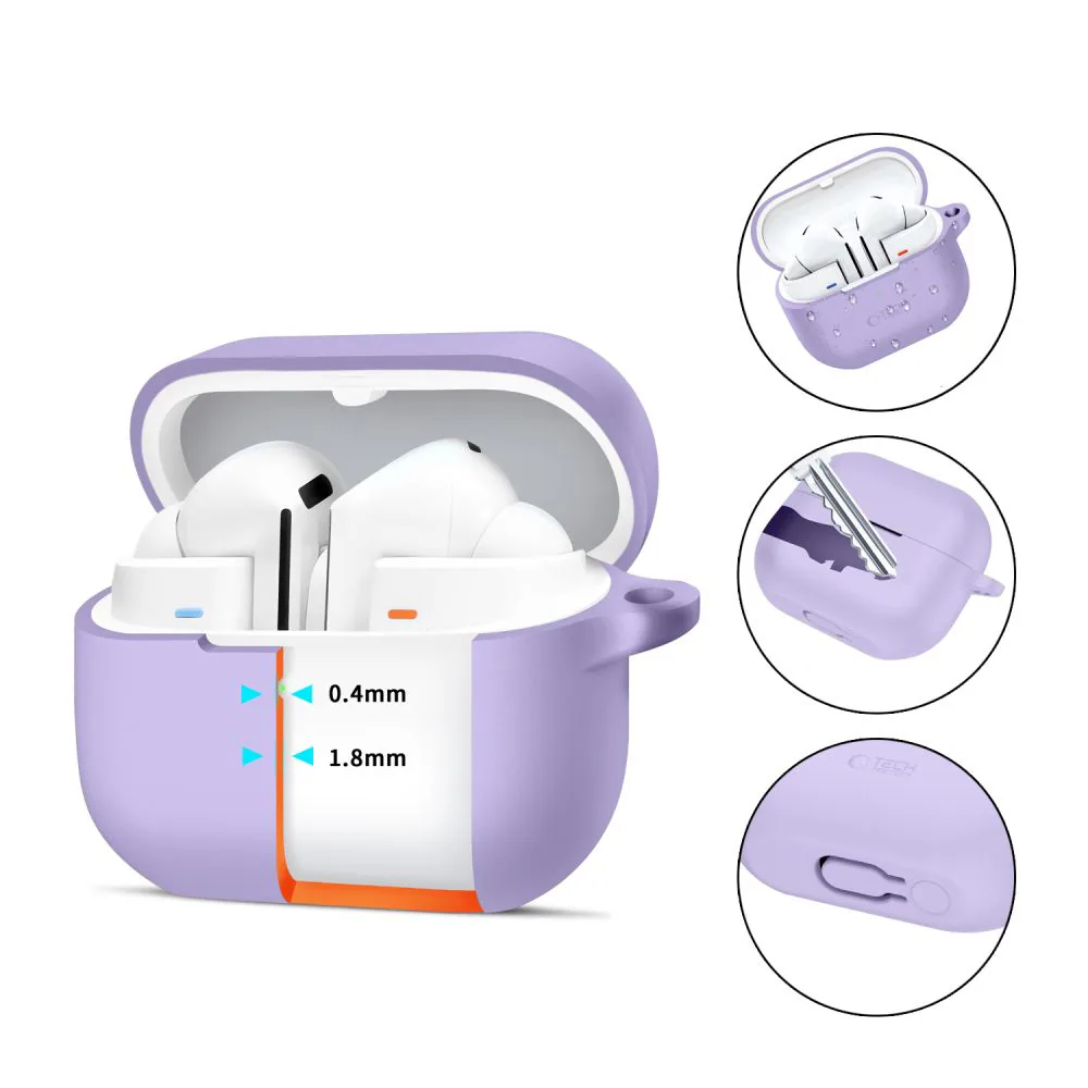 Tech-Protect Silicone Hook Skal till Samsung Galaxy Buds 3/3 FE/3 Pro - Lila, bild 2