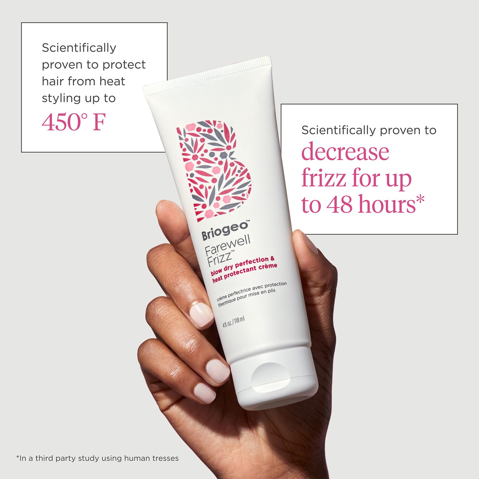 Briogeo Farewell Frizz™ Blow Dry Perfection Heat Protectant Cream 118 ml, bild 2