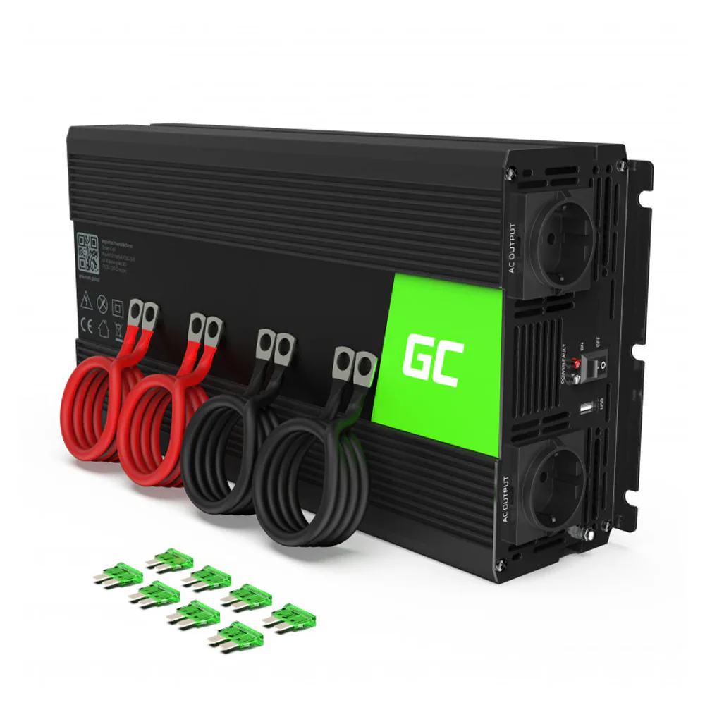 Green Cell INV11 - 12V to 230V | 2000W/4000W | Pure Sine Wave Strömförsörjning - 2000 Watt - 80 Plus, bild 2