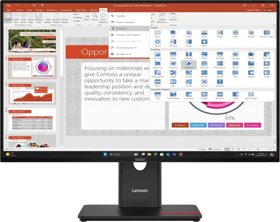 Lenovo ThinkVision 27" T27 IPS FHD 120 Hz, bild 2