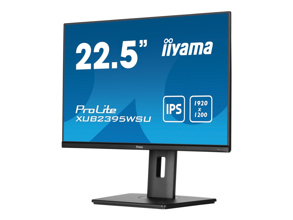 iiyama ProLite XUB2395WSU-B5 - LED-skärm - 23 (22.5 visbar) - 1920 x 1200 WUXGA @ 75 Hz - IPS - 250 cd/m² - 1000:1 - 4 ms - HDMI, VGA, DisplayPort - högtalare - svart, matt