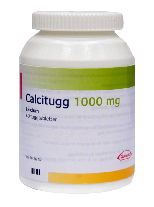 Calcitugg, tuggtablett 1 g 60 st