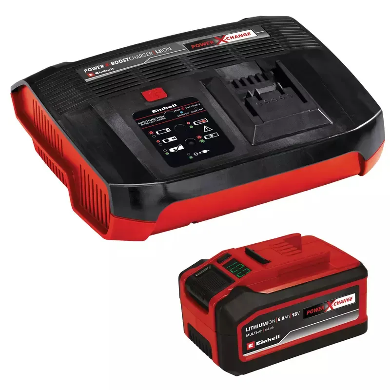 Einhell 4512143, Batteriladdare, Litium-Ion (Li-Ion), 6 Ah, 18 V, Einhell, Svart, Röd