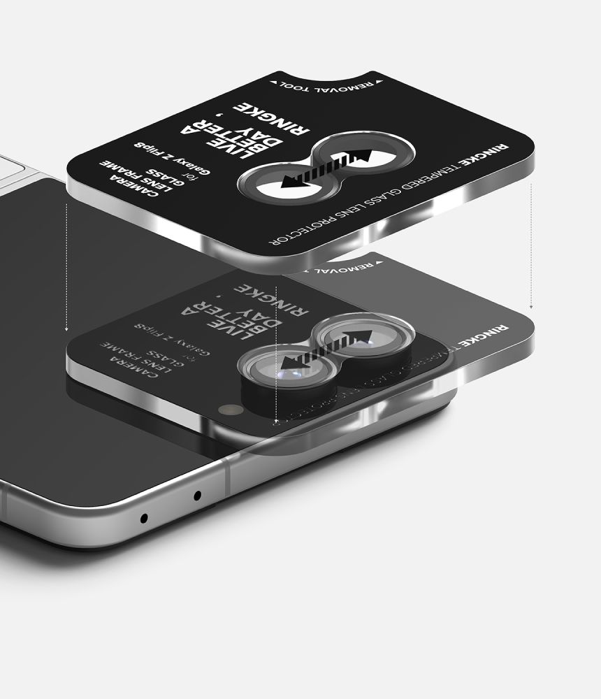 Ringke kameraskydd, 2-pack för Samsung Galaxy Z Flip 8 – Svart, bild 5