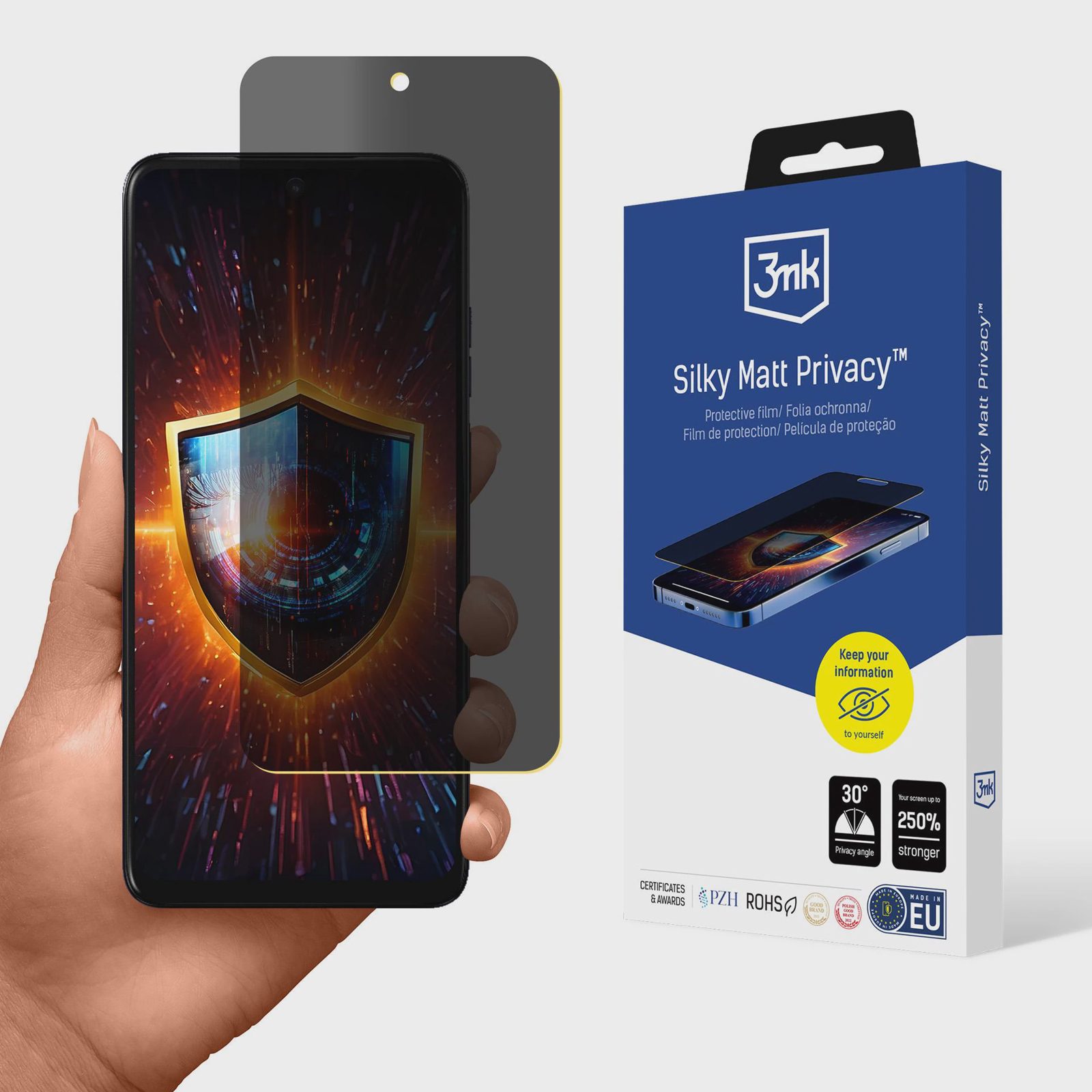 3mk Silky Matt Privacy™ skyddsfilm för Motorola Moto E15