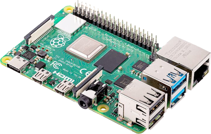Raspberry Pi 4 Model B, 4 GB RAM, USB-C, dual Micro HDMI, bild 3