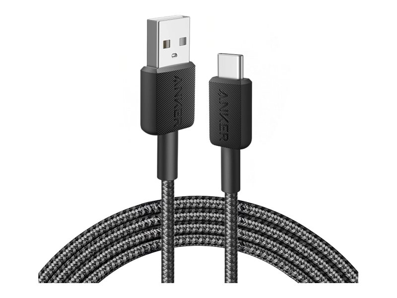 Anker 322 PowerLine USB-A till USB-C snabbladdning 0,9m - Svart