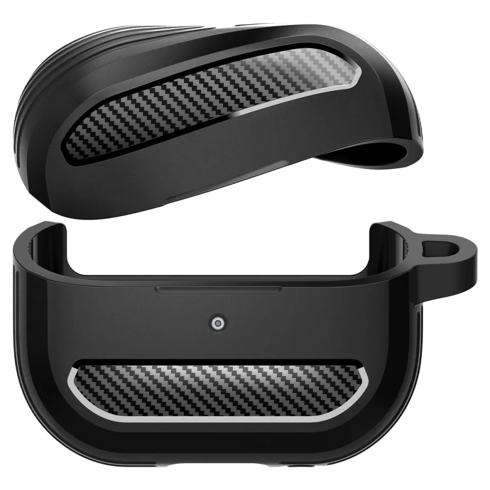 Spigen Rugged Armor - Fodral laddningsfodral för trådlösa öronsnäckor - robust - termoplastisk polyuretan (TPU) - mattsvart - för Samsung Galaxy Buds3, Buds3 Pro, bild 2