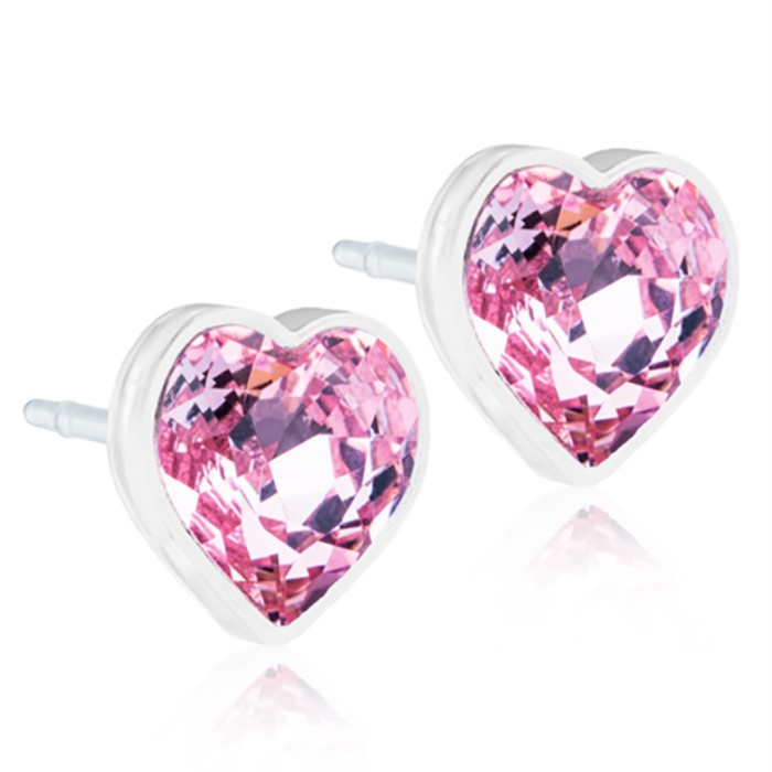 Blomdahl Medical Plastic Heart 6mm Light Rose