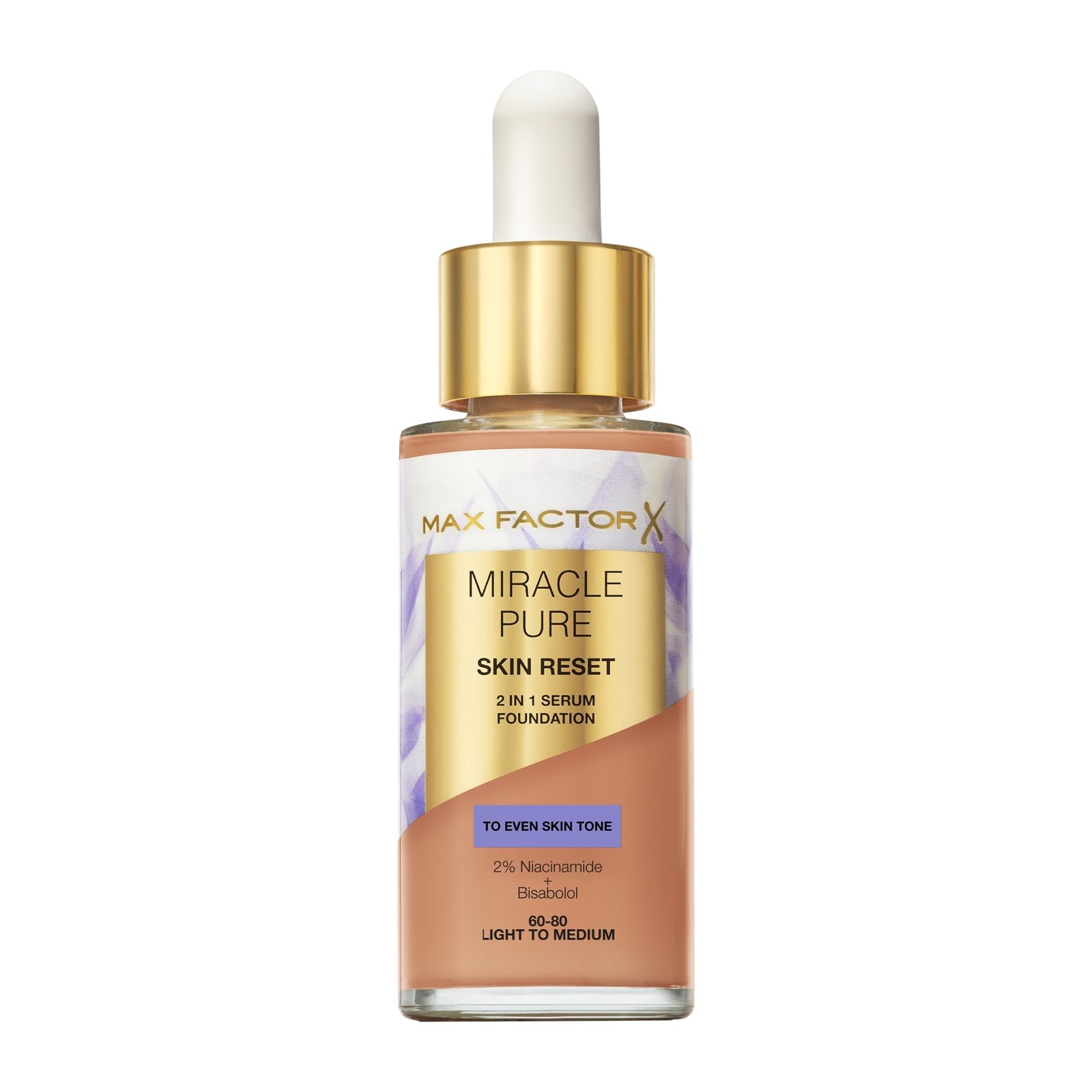 Max Factor Miracle Pure 2In1 Skin Reset Serum Foundation 04 Light to medium 30 ml