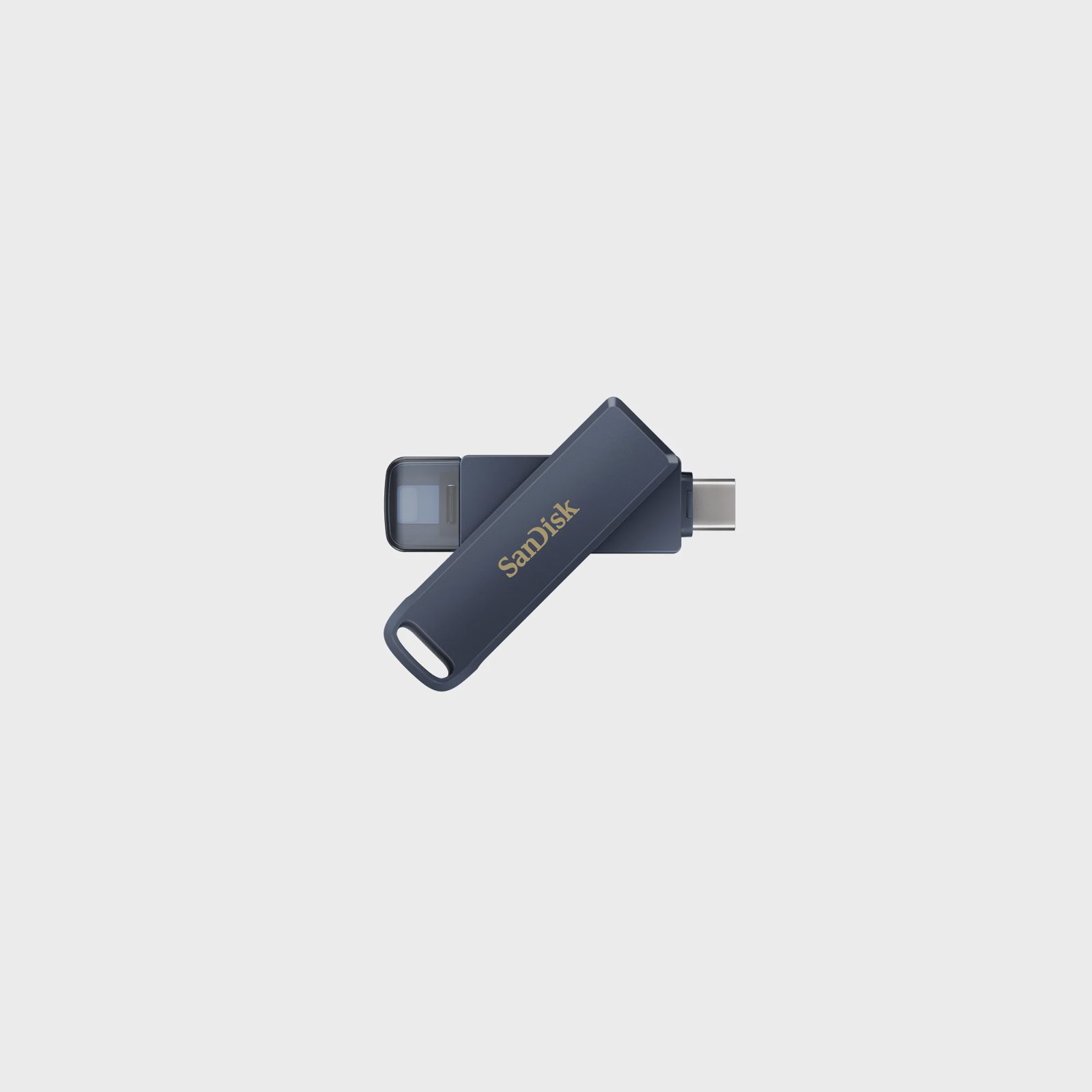 SanDisk Phone Drive - USB flash-enhet - 128 GB - USB-C / Lightning - metallisk himmel