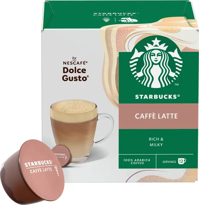 Starbucks Caffe Latte Dolce Gusto 12 kapslar