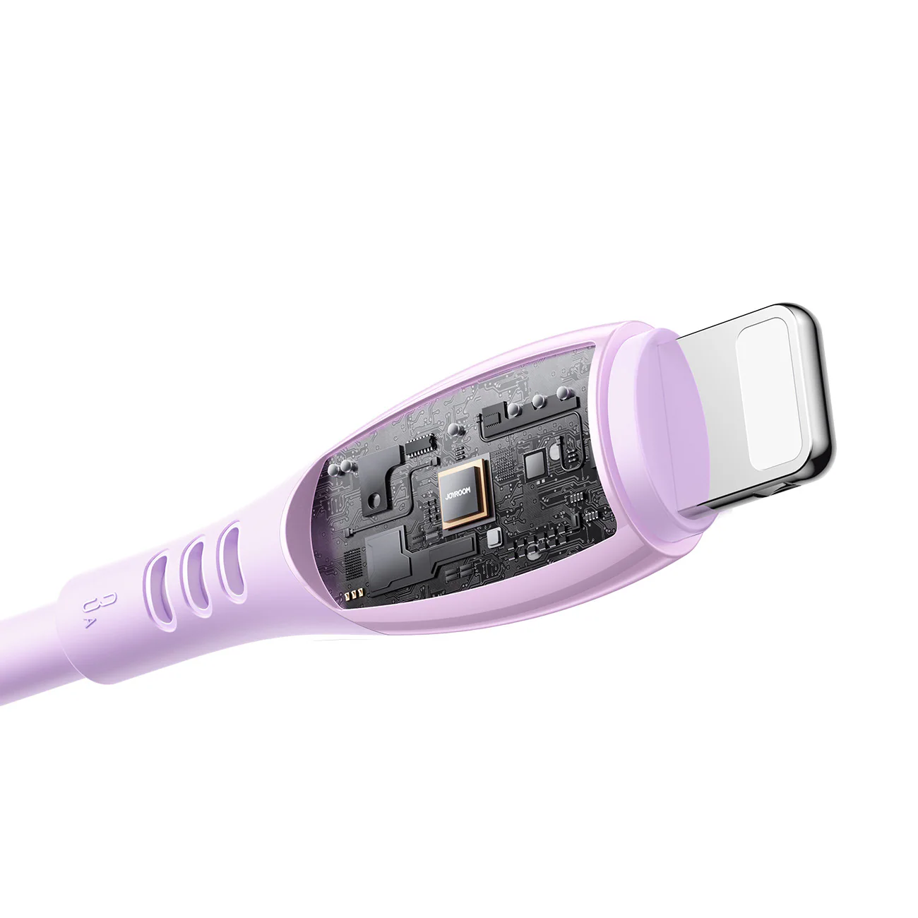 Joyroom S-A59 snabbladdningskabel USB-A till Lightning 1,2m – Lila, bild 4