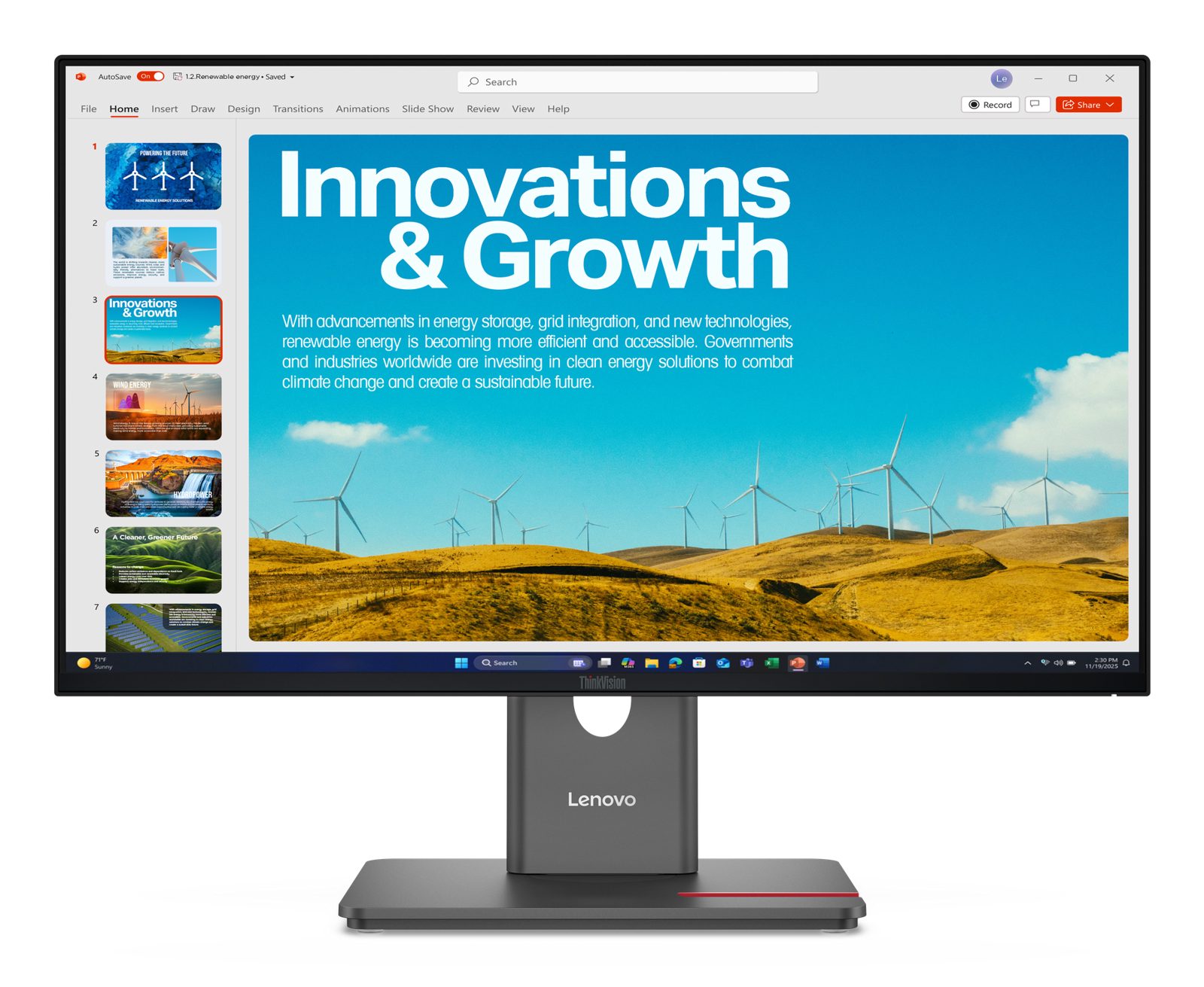 Lenovo ThinkVision P24QD-40 24" - 2560x1440 IPS 120Hz, bild 5