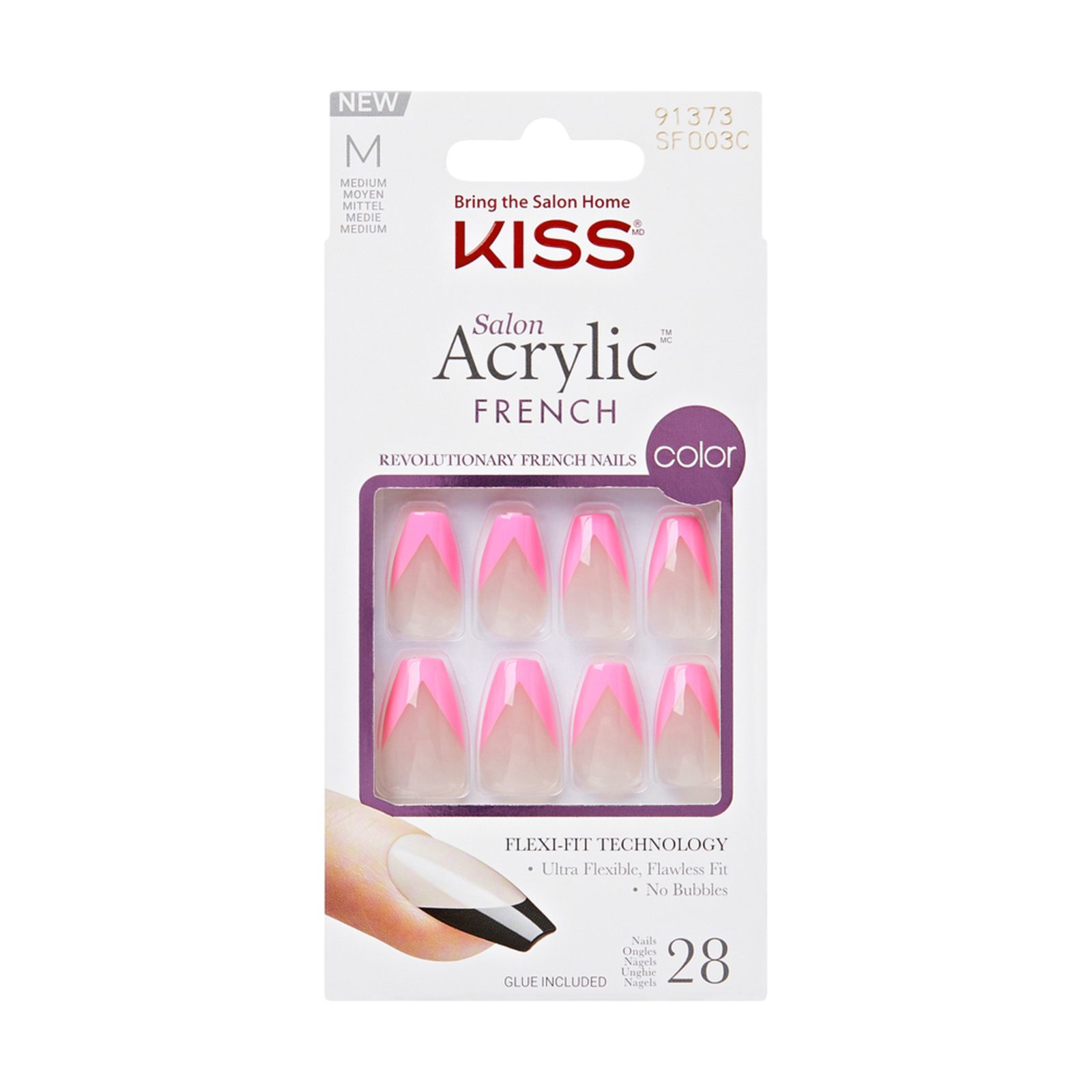 Kiss Acrylic French Color - Squared 28 pcs 28 pcs