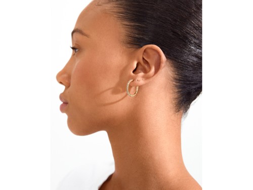 PILGRIM - EBNA Large Crystal Hoops - Gold Plated - 22 mm, bild 2