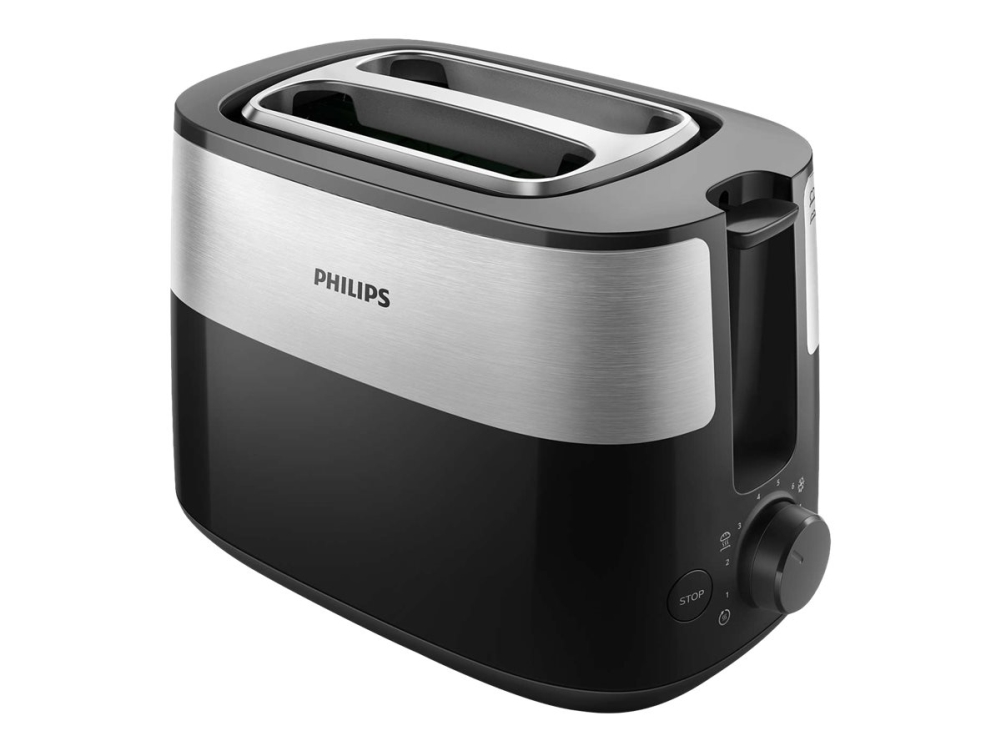 Philips Daily Collection HD2516 - Brödrost - 2 skiva - 2 Kortplatser - svart