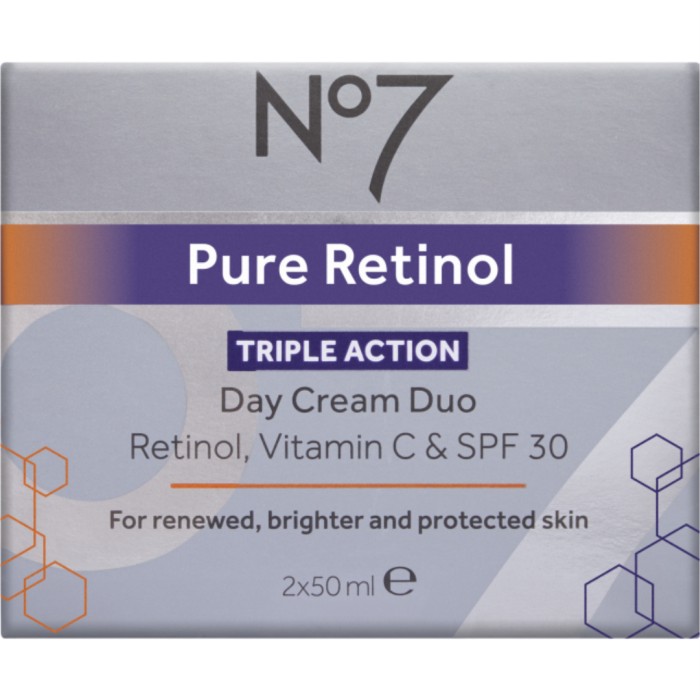 No7 Pure Retinol Triple Action Day Cream Duo 2 x 50 ml 100 ml
