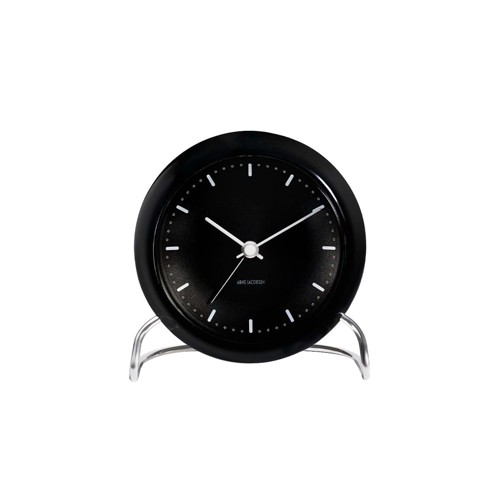 Arne Jacobsen – City Hall Bordsklocka – Ø11 cm – Svart
