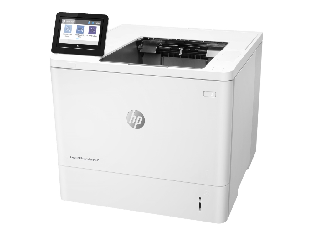 HP LaserJet Enterprise M611dn, 1200 dpi, 65 ppm ISO, duplex, AirPrint, USB/LAN