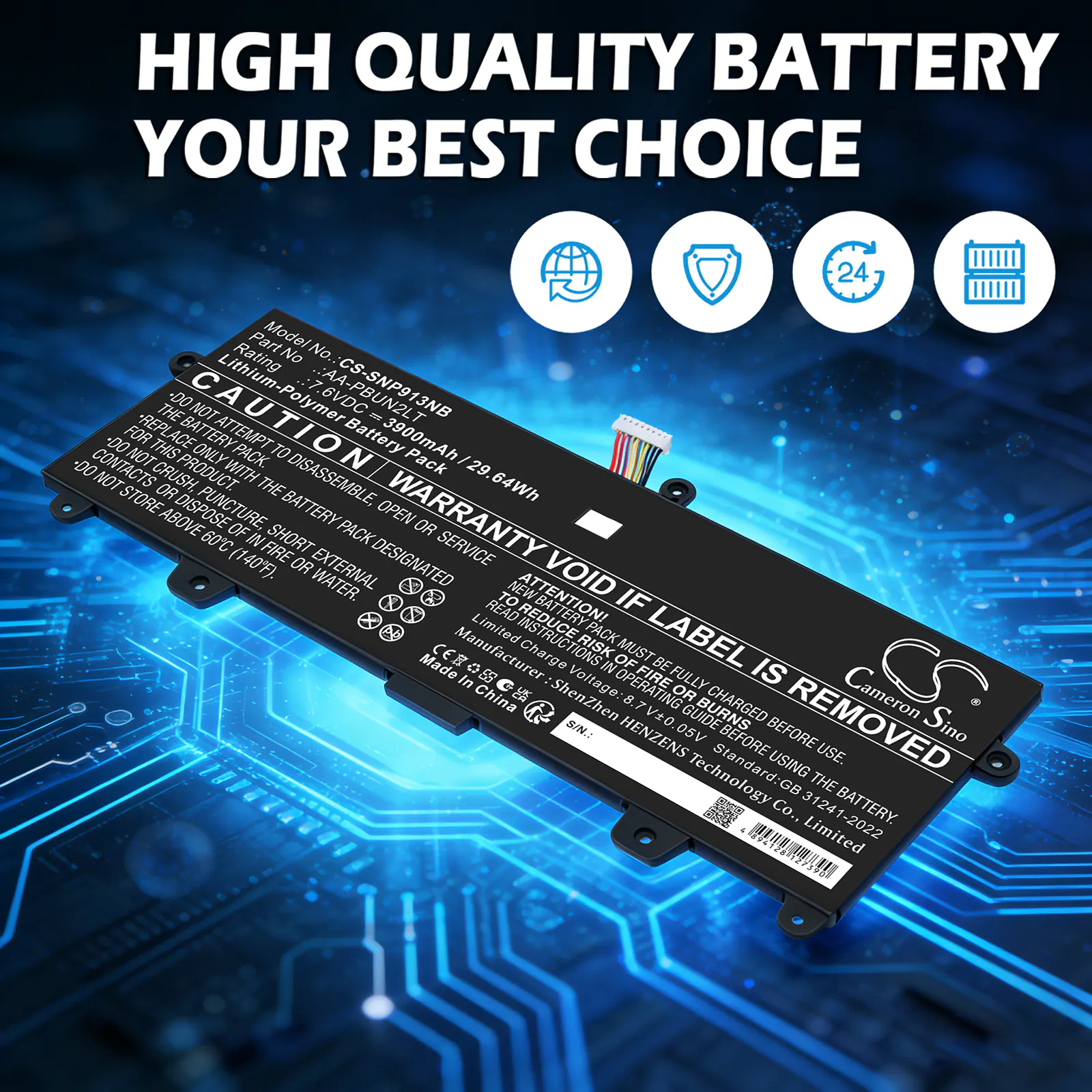 Batteri till Laptop, Bärbar dator för Samsung Notebook 9 13.3", NP900X3L m.fl.