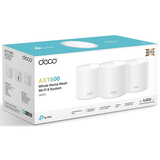 TP-Link Deco X10 WiFi 6 Mesh system (3-pack)
