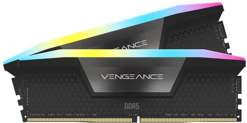 64 GB (2x32GB) DDR5-5200 Corsair Vengeance RGB CL40, XMP - Svart, bild 2