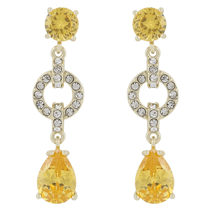 Snö Of Sweden Callie Crystal Ear Gold Yellow Onesize