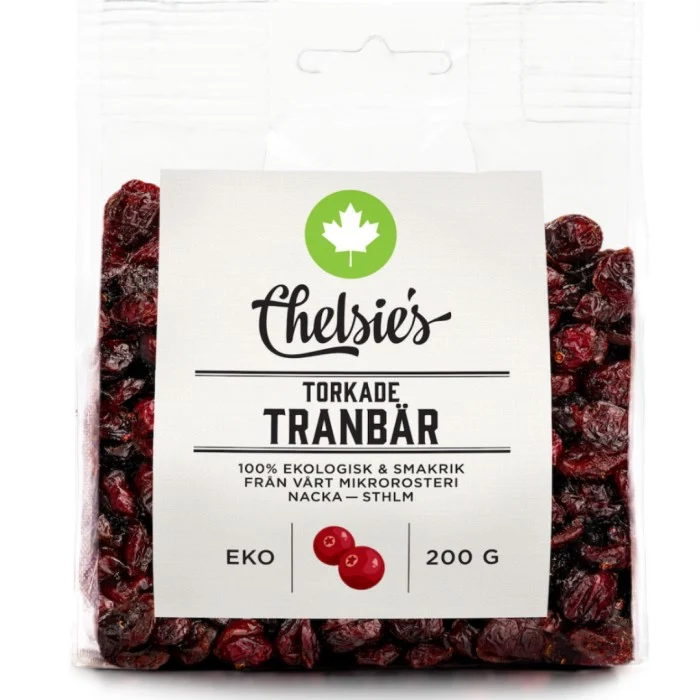 Chelsie's Torkade tranbär 200 g