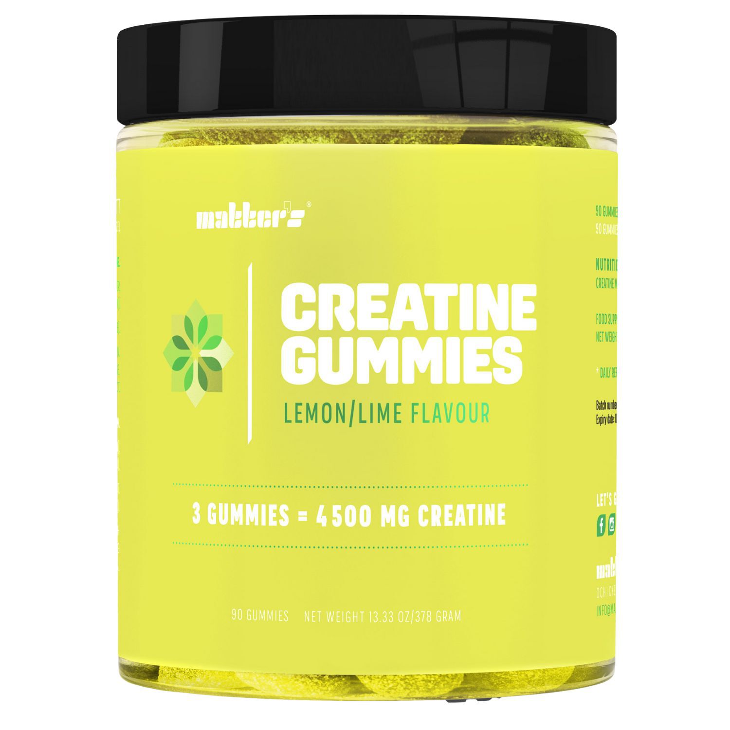 Matters Creatine 4500 mg, Lemon/Lime, 90 Gummies