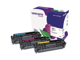 Lasertoner, Wecare HP 305A CE411A, kompatibel, 2.600 sidor, cyan/magenta/gul