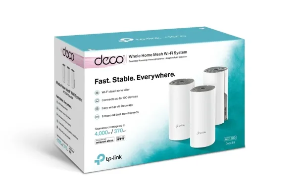 TP-Link Deco E4 AC1200 Whole Home Mesh Wi-Fi System (3-Pack), bild 2