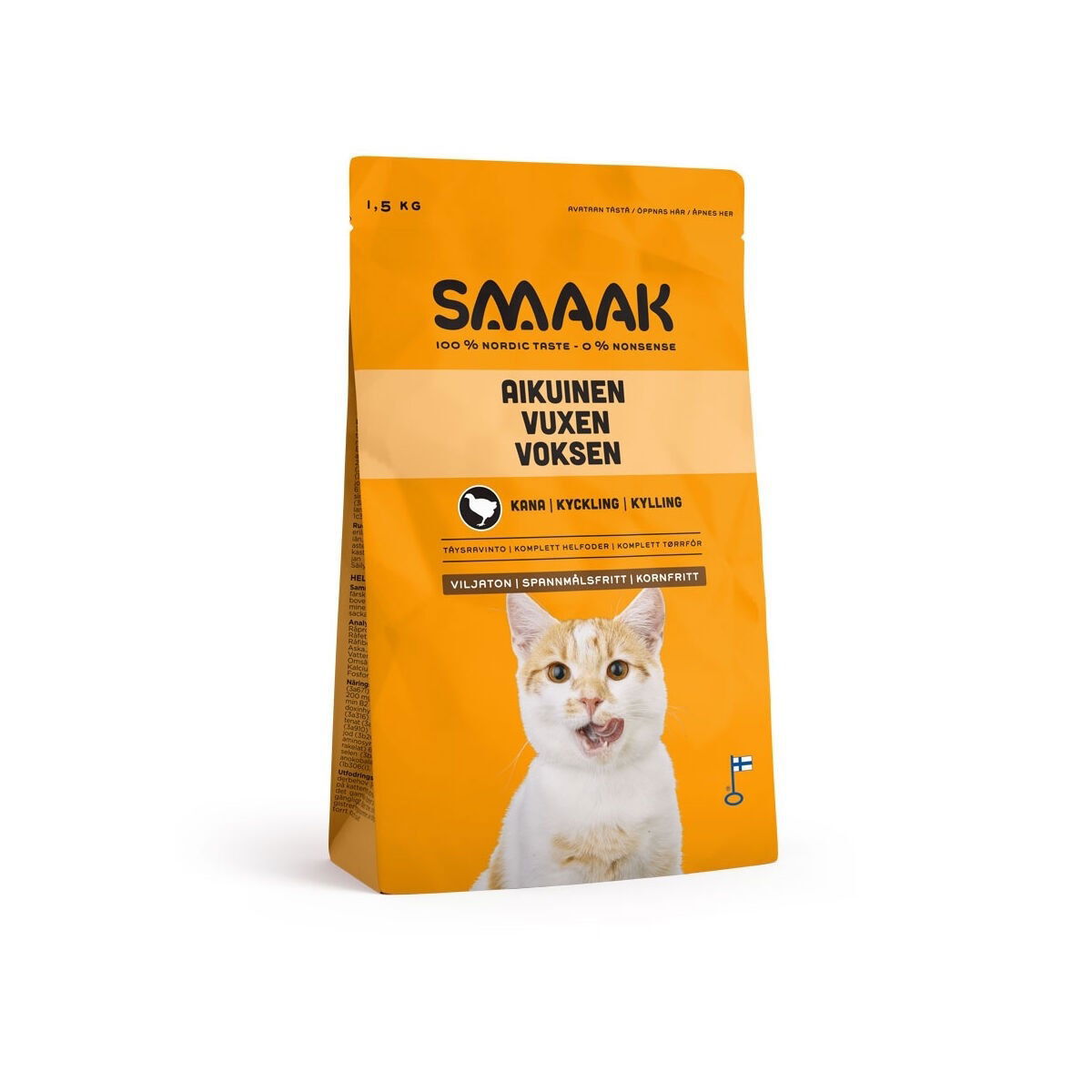 SMAAK Cat Adult Grain Free Kyckling 1.5