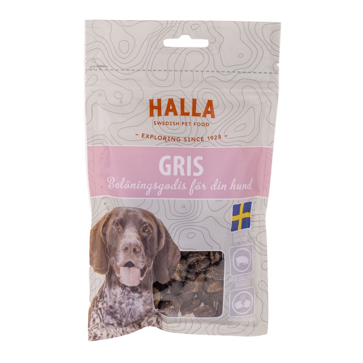 Halla Gris Belöningsgodis för Hund 80 g