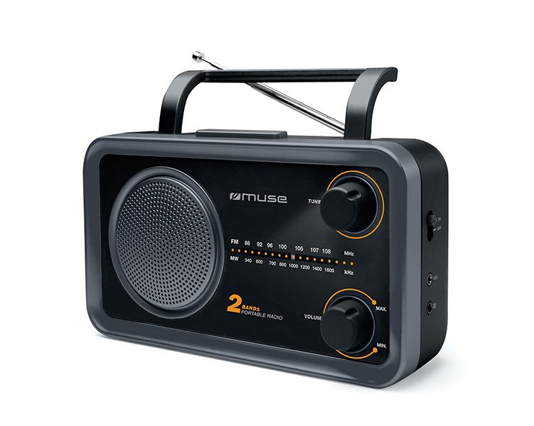Muse M-06DS, Bärbar, Analog, FM, MW, 7,62 cm (3), 3,5 mm, Svart, Grå