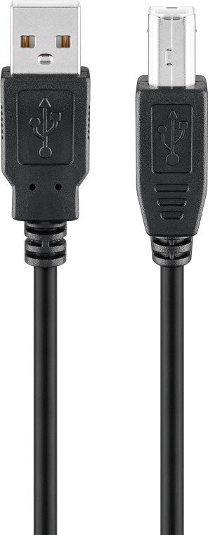 Goobay USB-A till USB-B skrivarkabel, 3m - svart